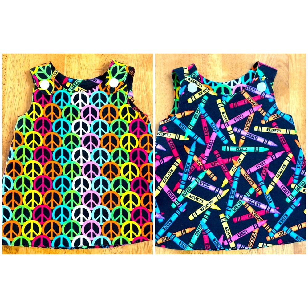 Preemie Reversible Dress Pinafore